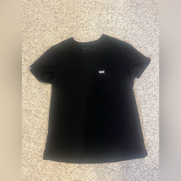 Figs Tops - FIGS Womens Black Scrub Top- extra small